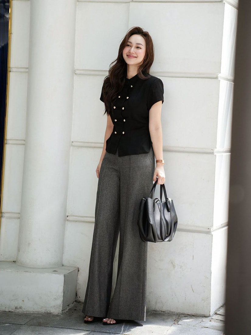 Mandarin Collar Button Jacket