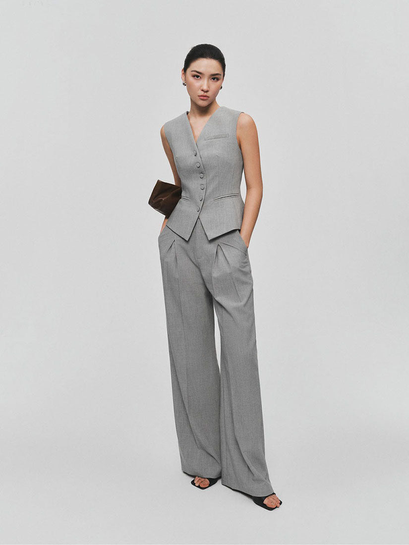 Curved Hem Waistcoat