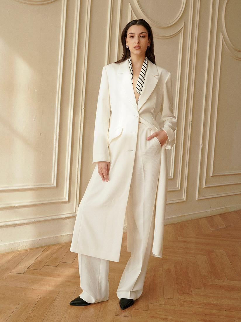 White Macey Tailor Coat - :BE/NOTABLE/