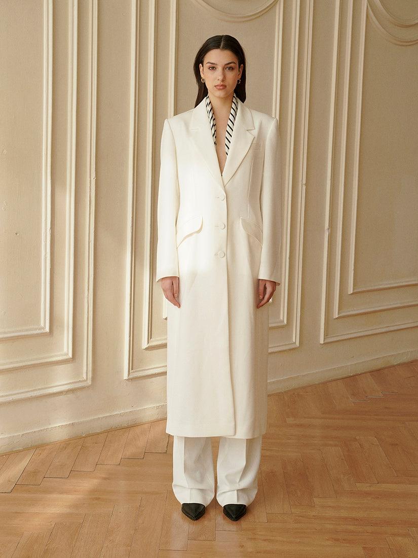 White Macey Tailor Coat - :BE/NOTABLE/