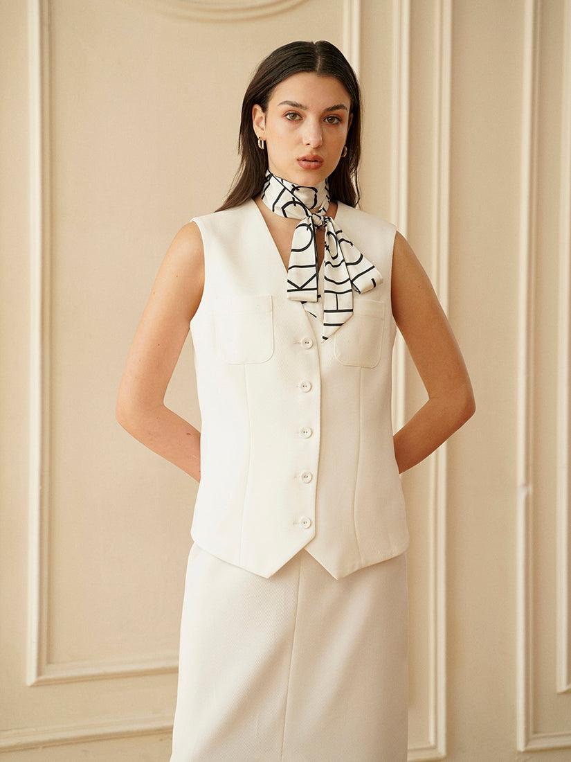 White Tinsley Vest - :BE/NOTABLE/